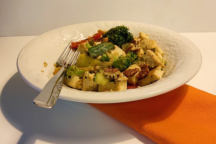 Sauté de tofu et légumes grillés