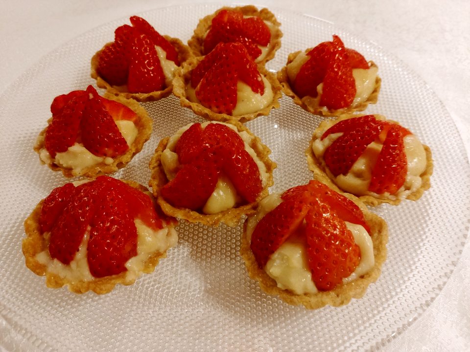 Tartelettes aux fraises sans lait
