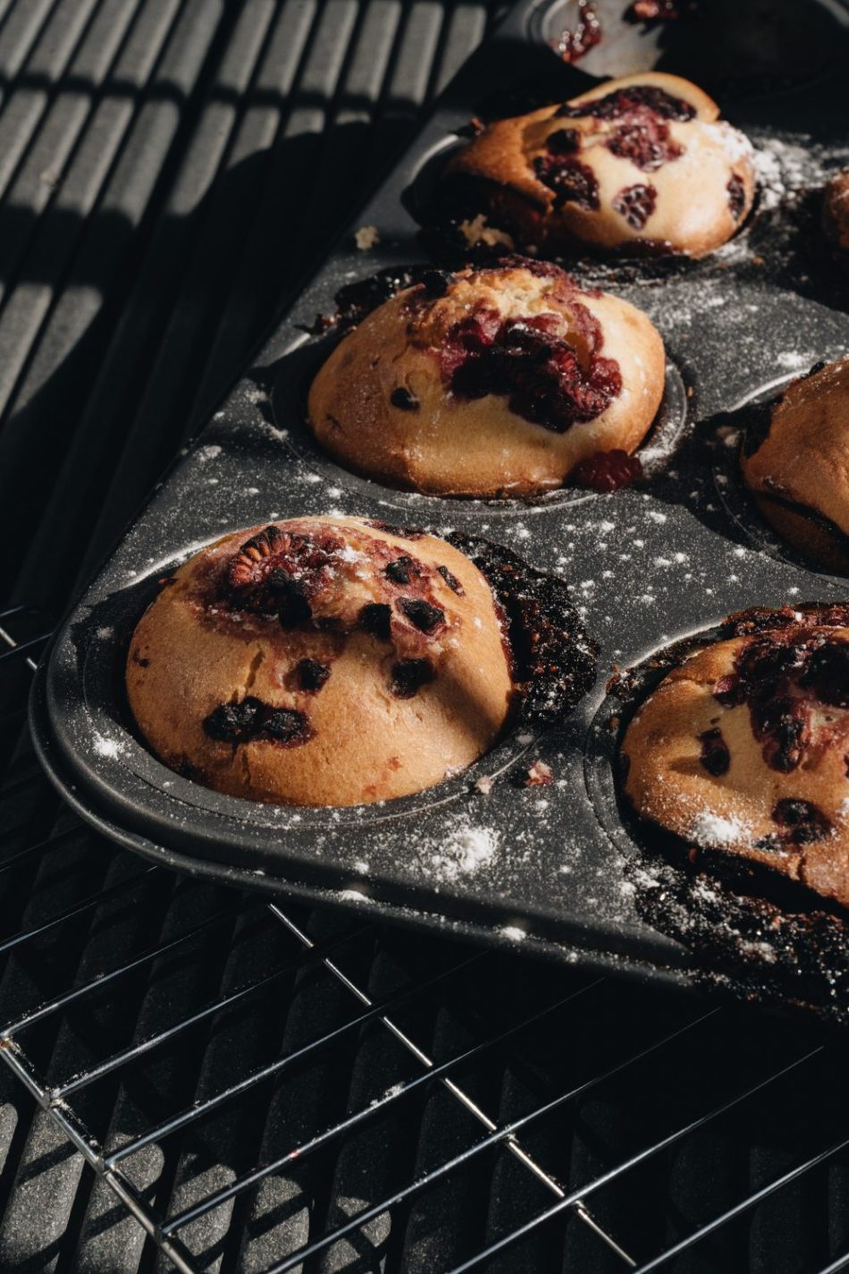 Muffins aux framboises et au chocolat
