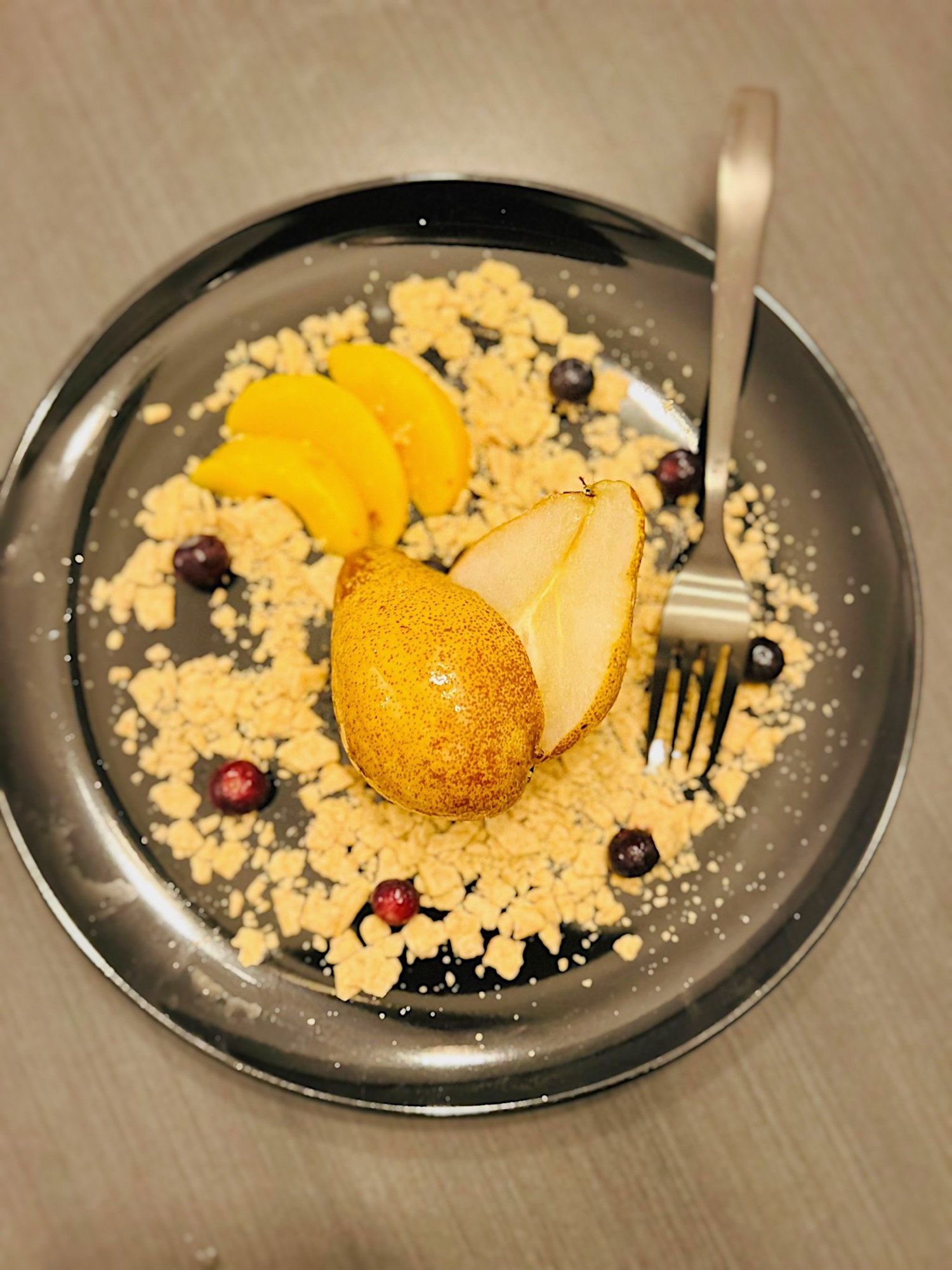 Poire pochée au sirop d'érable