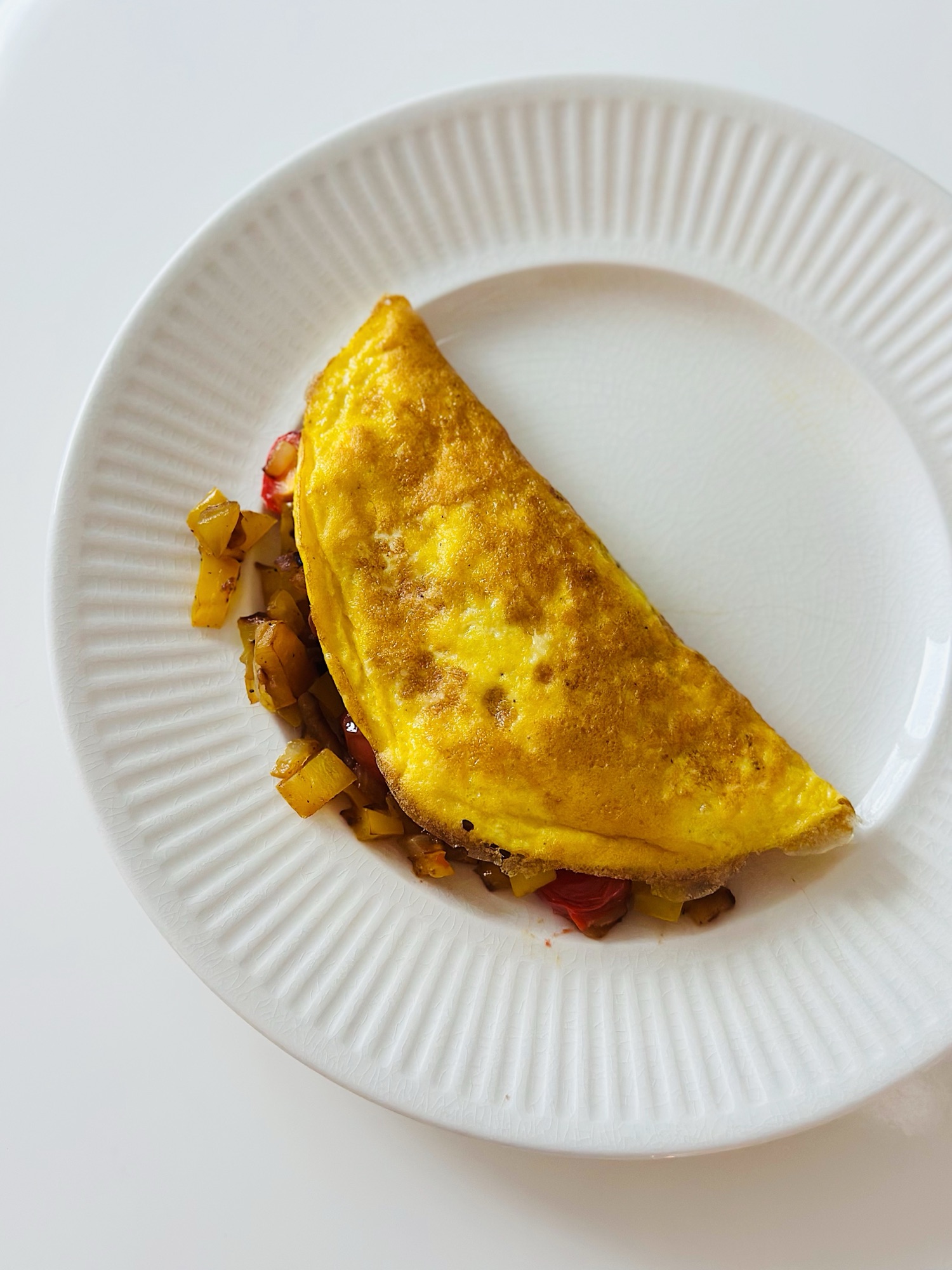 Omelette aux légumes rôtis